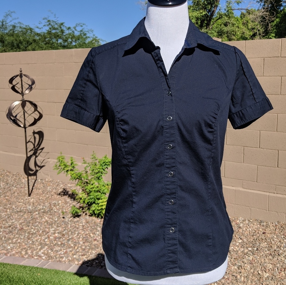 Willi Smith Navy Blue Button Up Shirt Med